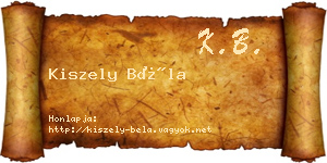 Kiszely Béla névjegykártya